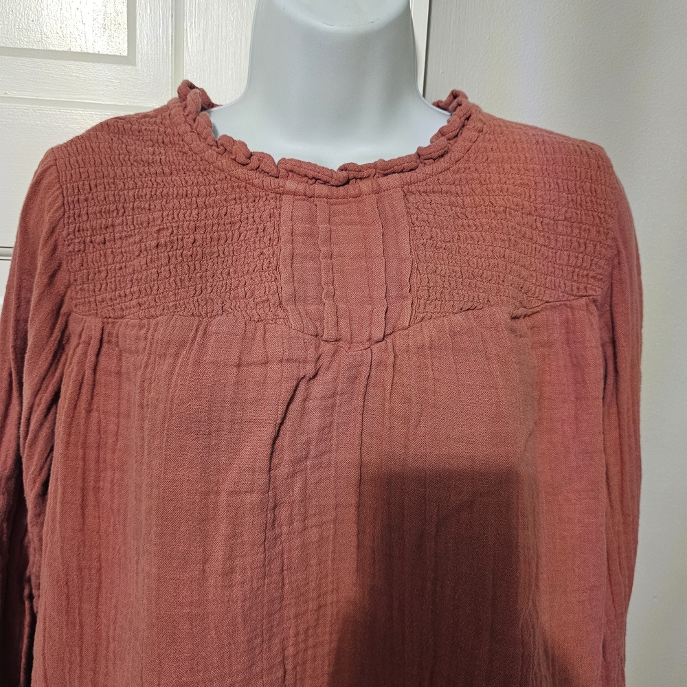 Sonoma Women's Terracotta Long Sleeve Blouse - Picture 4 of 6